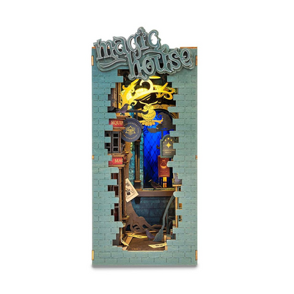 Magic House DIY Wooden Book Nook Kit – Enchanted Witch's Passage, 216 Pieces by Robotime