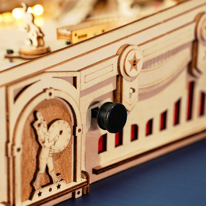 Retro Flipper DIY Wooden Pinball Kit – Crafted Arcade Relic, 482 pieces by Robotime