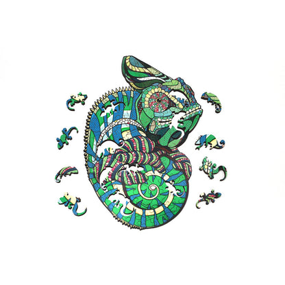 Wooden Chameleon Puzzle – Mindful Eco Crafting Experience (505 Pieces)