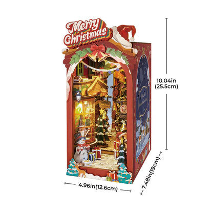 Christmas Street DIY Wooden Book Nook Kit – Wonderful Holiday Alley, 289 Pieces by Robotime