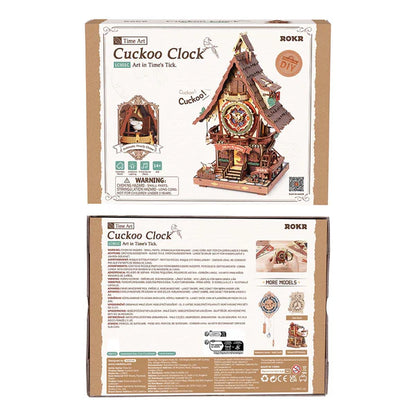 Wonderland Fairytale DIY Wooden Cuckoo Clock Kit – Storybook Timekeeper, 435 pieces by Robotime