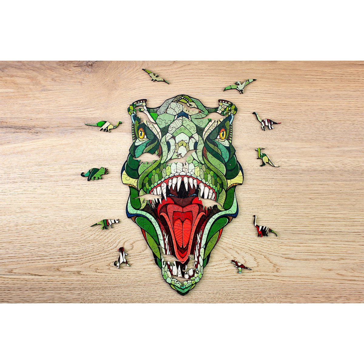 Wooden T-Rex Puzzle – Mindful Eco Crafting Experience (570 Pieces)