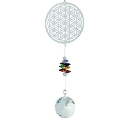 Flower of Life Wind Spinner – Kinetic Sun-Catching Garden Ornament, 40cm