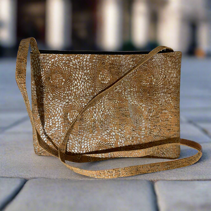 Eco-Chic Vegan Cork Shoulder Bag – Oriental Circular Design