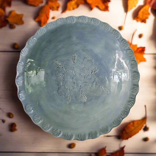 Sea Bloom Ceramic Dinnerplate – Canary Light in Glaze, Ø 21 × 3 cm