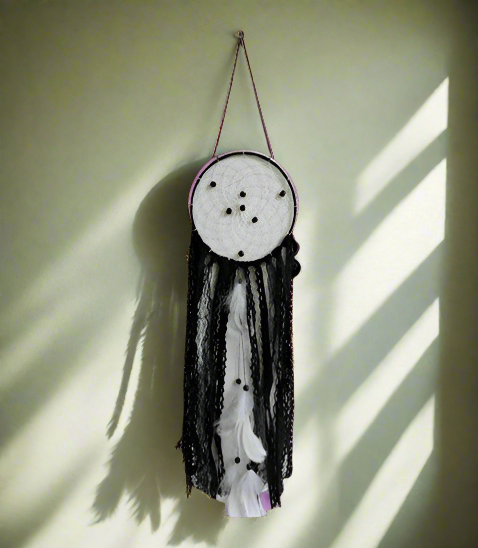 Nachtdromenvanger "Obsidiaan Bedreiging" - Boho Talisman voor Kracht en Helderheid, 60 cm