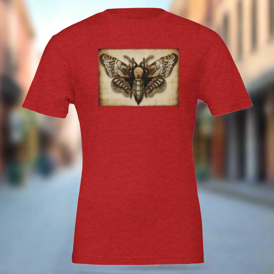 Gothic Moth Premium Tee – Fair-Made, Airy & Mystical, in 3 kleuren / alle maten