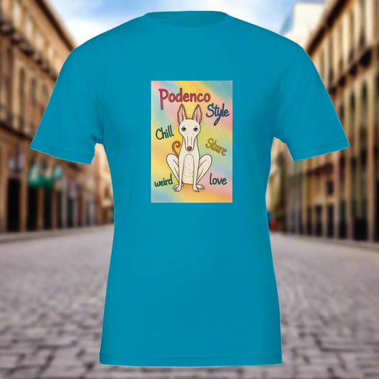 Podenco Spirit Premium Tee – Fair-Made, Airy & Intentional, in 3 kleuren / alle maten
