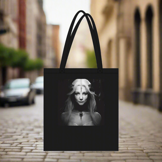 Ginger Goth Eco‑Cotton Tote – Earth-Kind, Durable & Witchy, 10 liter / in 2 kleuren
