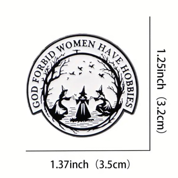 Coven Sisters Enamel Pin – Secret Hobbies Metal Badge