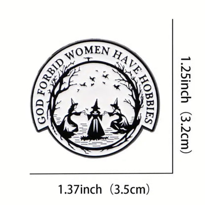 Coven Sisters Enamel Pin – Secret Hobbies Metal Badge
