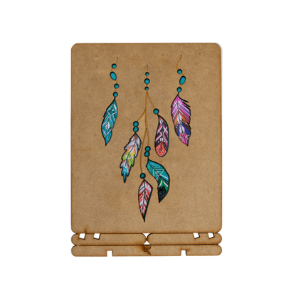 “Dreamcatcher" Wooden Postcard - Standing 3D Eco Greeting