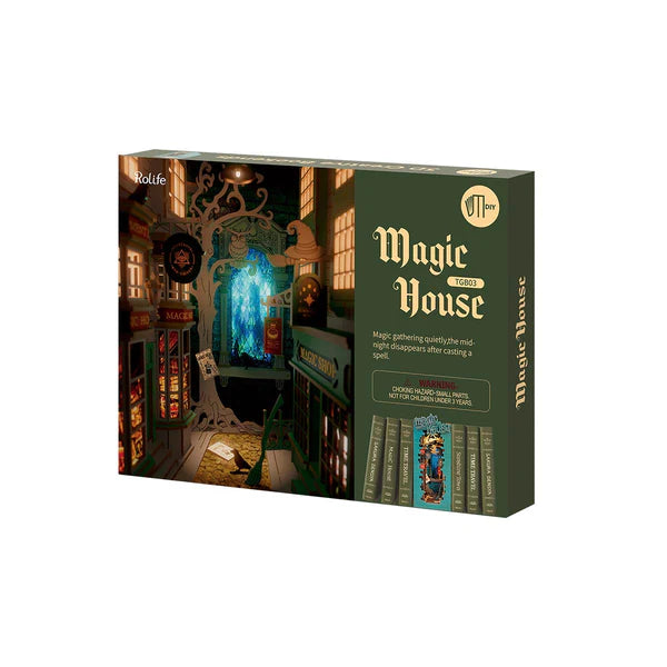 Magic House DIY Wooden Book Nook Kit – Enchanted Witch's Passage, 216 Pieces by Robotime