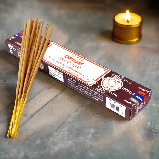 Satya Opium Incense Sticks – Scent of Velvet Stillness, 15 g by Satya / Shrinivas Sugandhalaya
