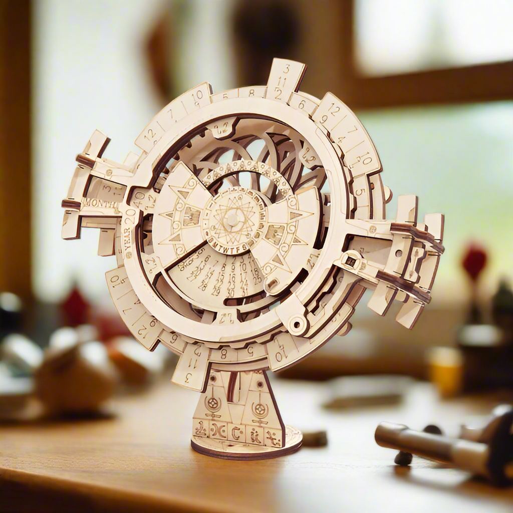 Wheel of Time DIY Wooden Perpetual Calendar Kit – Never-ending Accuracy, 52 pieces by Robotime