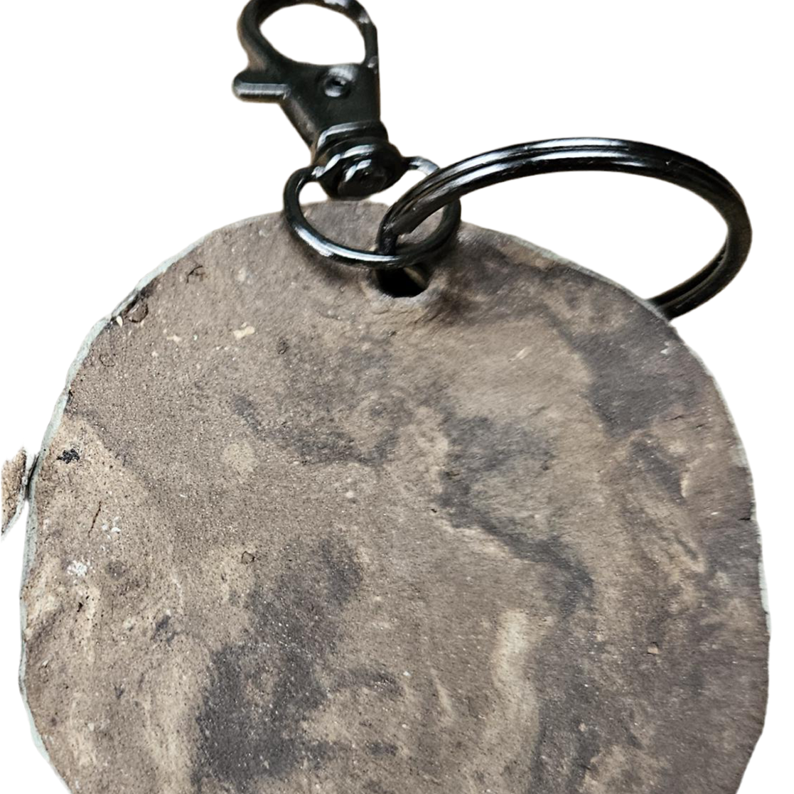 Día de los Muertos Keychain – Death & Transformation Ceramic Charm, Ø5.5×7 cm