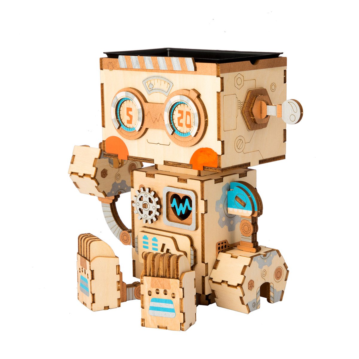 Tinker Golem DIY Planter – Whimsical Robot Succulent Pot, 112 Pieces by Robotime