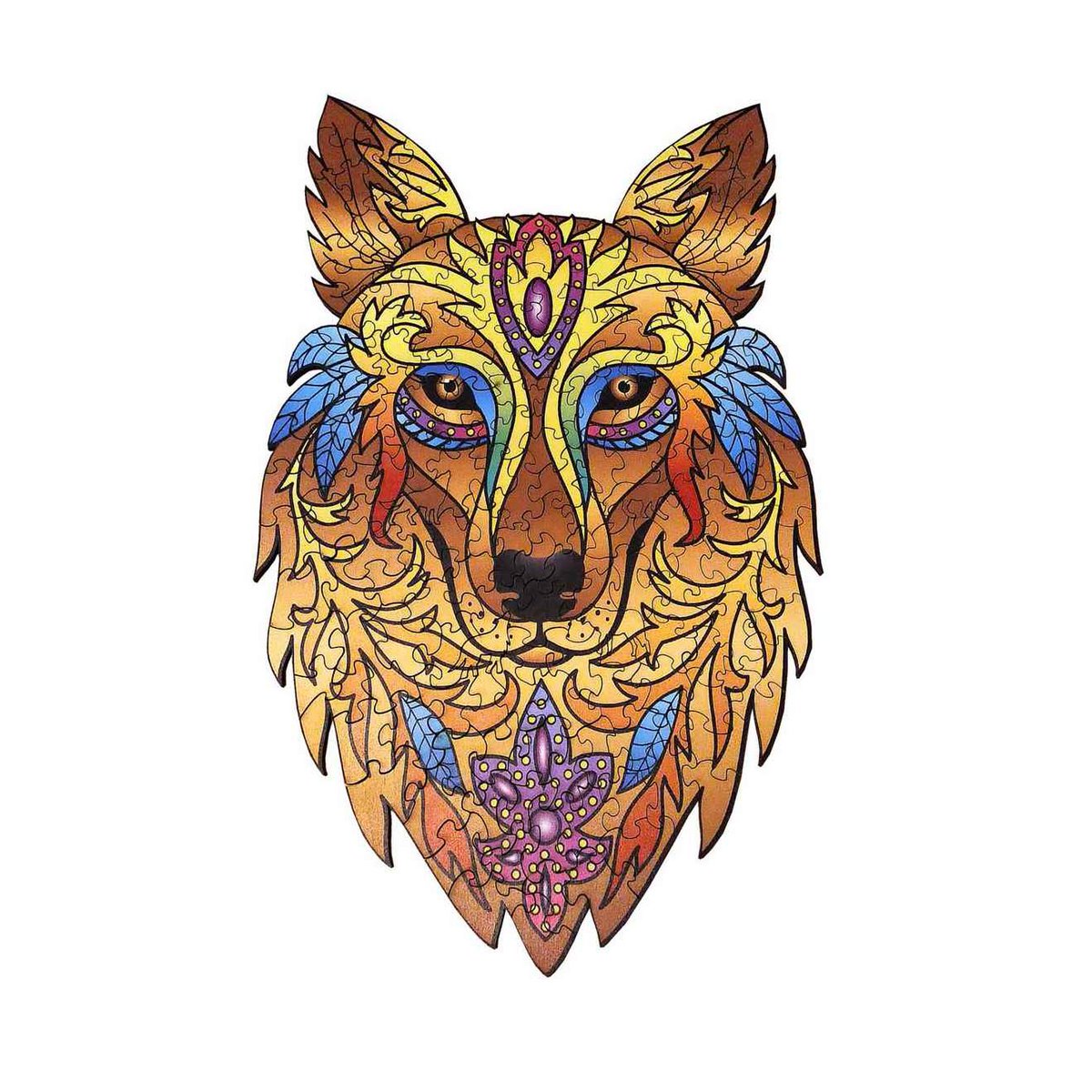 Logica Giochi Mandala Houten Legpuzzel Wolf