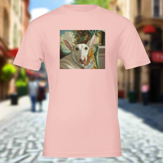 Podenco Rosa Premium Tee – Fair-Made, Airy & Cute, in 3 kleuren / alle maten