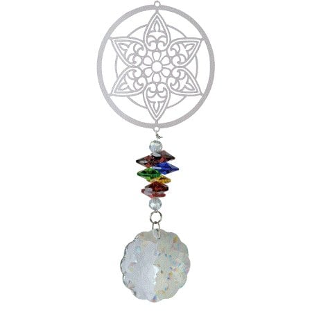 Mandala Wind Spinner – Kinetic Sun-Catching Garden Ornament, 40cm