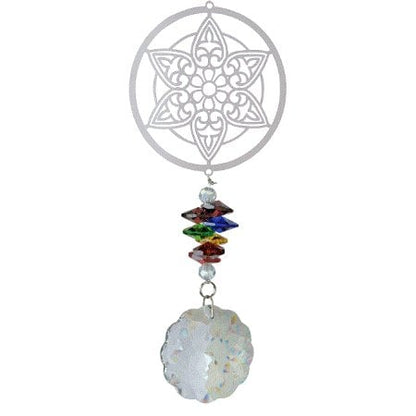 Mandala Wind Spinner – Kinetic Sun-Catching Garden Ornament, 40cm