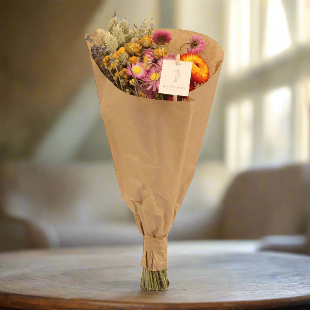 Bright Meadow Dried Bouquet – Everlasting Natural Charm, Ø15×35 cm