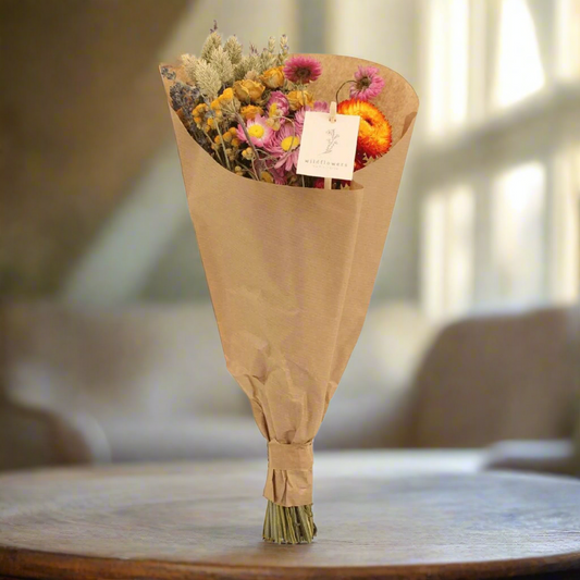 Bright Meadow Dried Bouquet – Everlasting Natural Charm, Ø15×35 cm