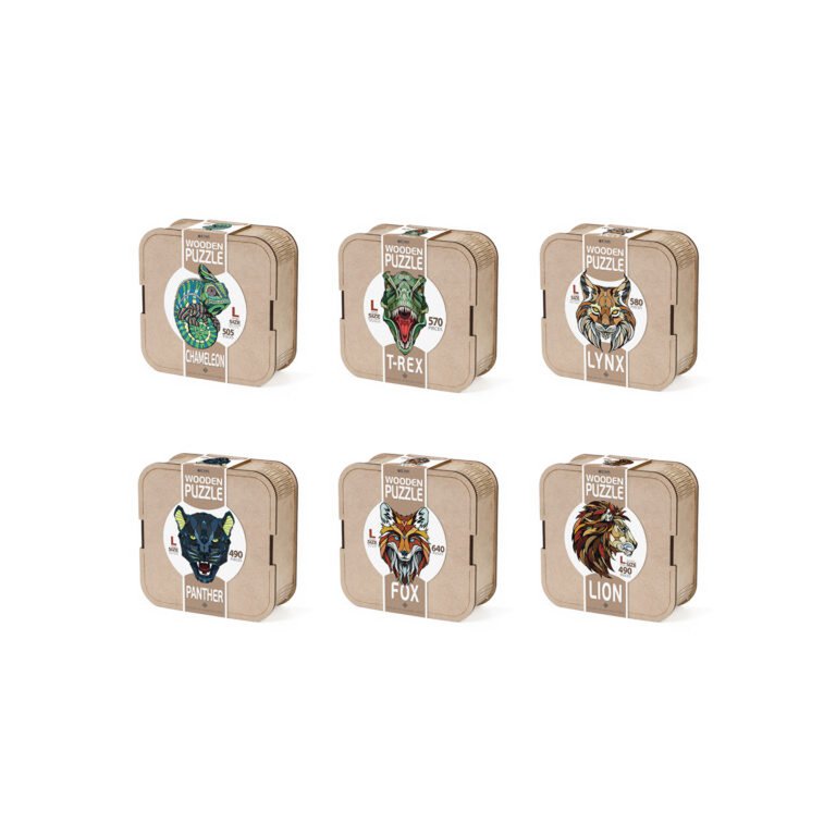 Wooden Chameleon Puzzle – Mindful Eco Crafting Experience (505 Pieces)