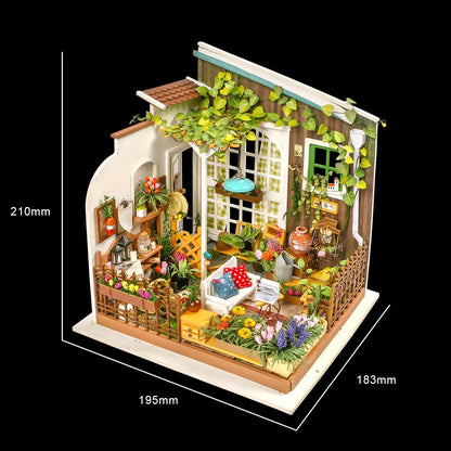 Miniatuurmodel "Miller's Garden House" - DIY-bloempot met ledverlichting (231 stuks)