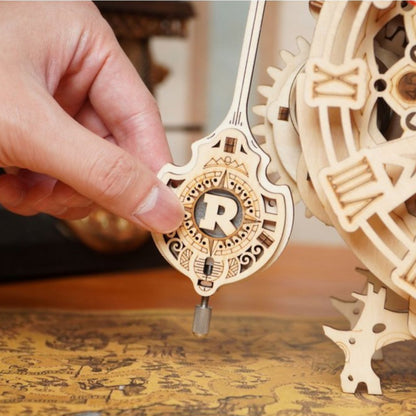 Guardian Owl DIY Wooden Wall Clock Kit – Featured Timekeeper, 161 Pieces by Robotime