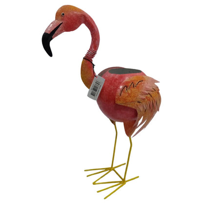 Flamingo Flower Planter – Colorful Metal Garden Decor