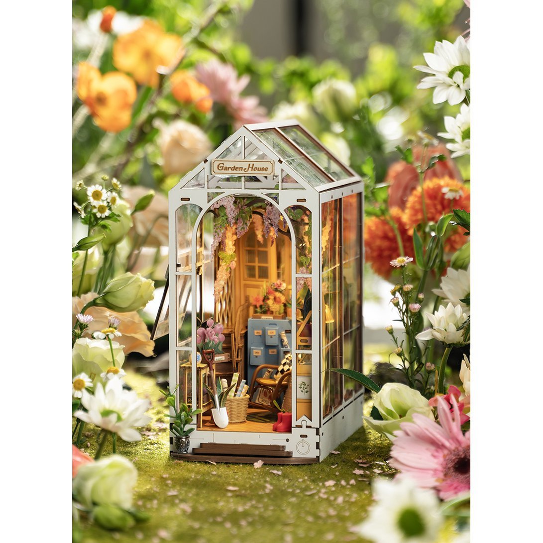 DIY Book Nook Boekensteun Garden House, Robotime, TGB06, 20,3x11x24,1cm