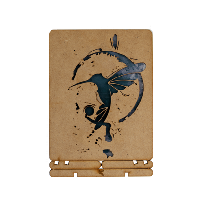"Hummingbird Ink" Wooden Postcard - Standing 3D Eco Greeting