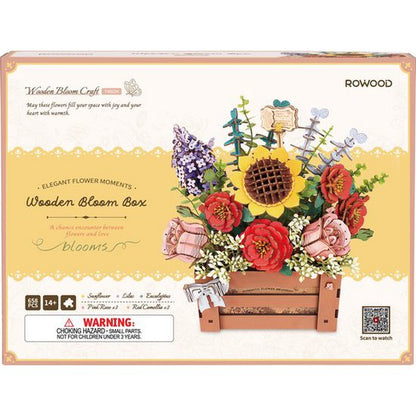DIY Houten Bloemenkistje/Wooden Bloom Box, Robotime, TW02H, 28x14x28cm
