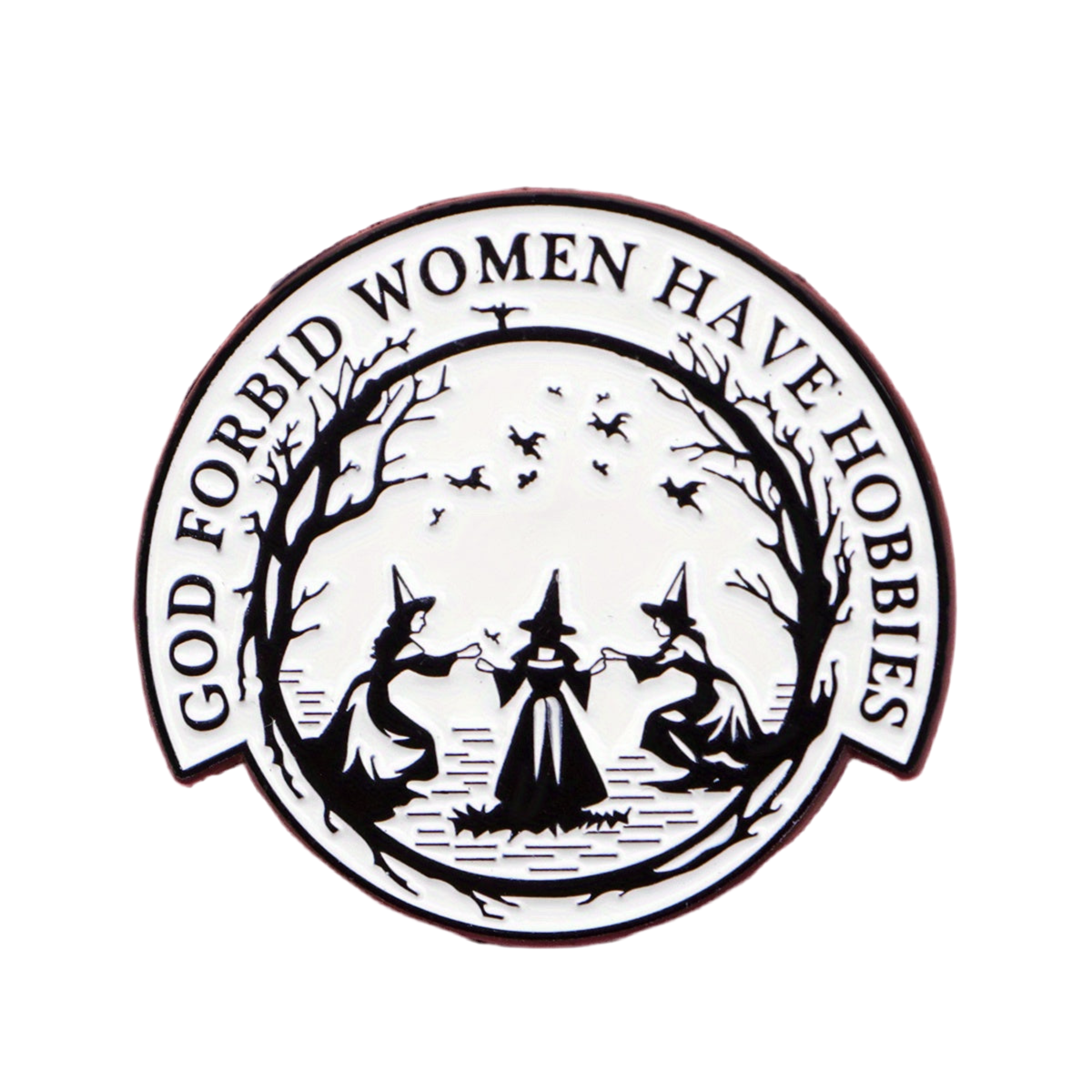 Coven Sisters Enamel Pin – Secret Hobbies Metal Badge