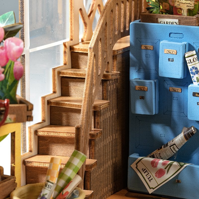 DIY Book Nook Boekensteun Garden House, Robotime, TGB06, 20,3x11x24,1cm
