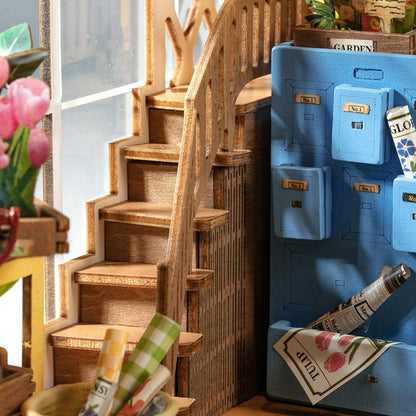 DIY Book Nook Boekensteun Garden House, Robotime, TGB06, 20,3x11x24,1cm