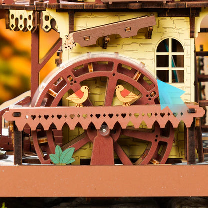 Wonderland Fairytale DIY Wooden Cuckoo Clock Kit – Storybook Timekeeper, 435 pieces by Robotime