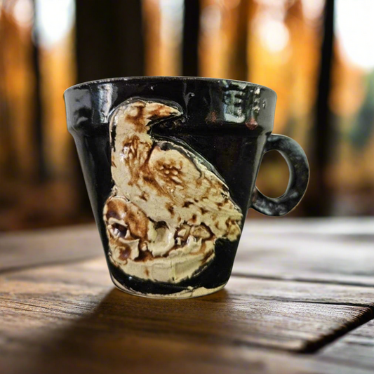 Gothic Raven Stories Mug – Nevermore Ceramic Vessel, Ø10.5×9 cm