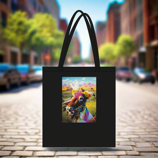 Happy Donkey Eco‑Cotton Tote – Earth-Kind, Durable & Cheerful, 10 liter / in 2 kleuren