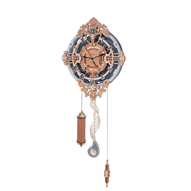 Romantic Note DIY Wooden Wall Clock Kit – Timeless Gearwork Elegance, 231 Pieces by Robotime