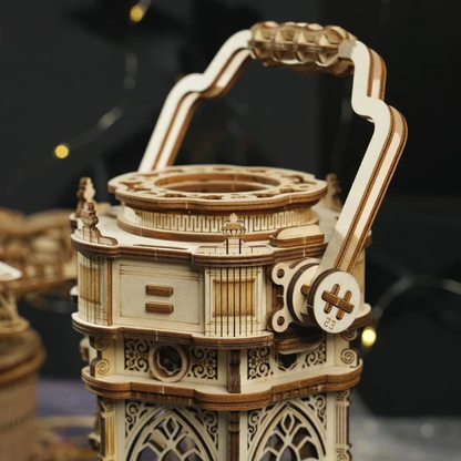 Victorian Lantern DIY Wooden Music Box Kit – Retro Ilumination,210 Pieces by Robotime