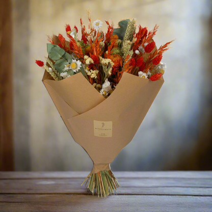 Amber Harvest Dried Bouquet – Radiant Ritual Gift, Ø30×60 cm