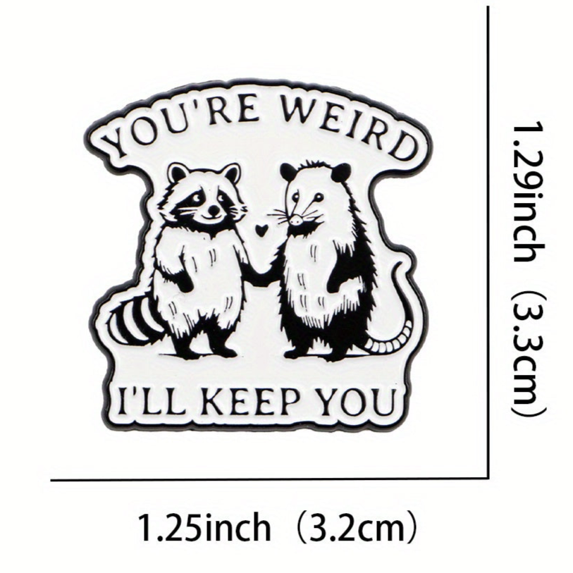 Weird Love Lapel Pin – Trash Romance Metal Badge