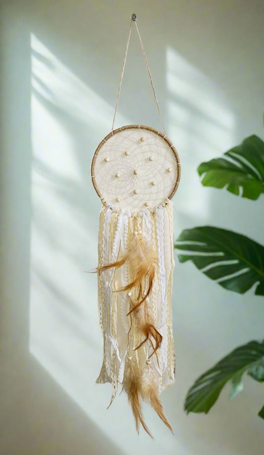 Aurora Dromenvanger "Sunwoven Spirit" - Boho Talisman voor Licht &amp; Intentie, 60 cm