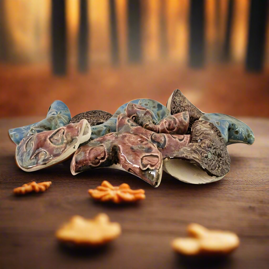 Eternal Fortune Cookies – Ceramic Symbols of Luck & Ritual, 7×4 cm