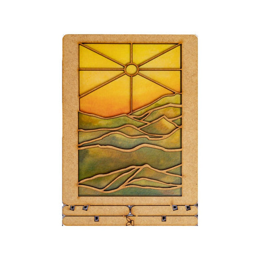 Houten ansichtkaart "Aquetzalli Sunset" - Staande 3D Eco-groet