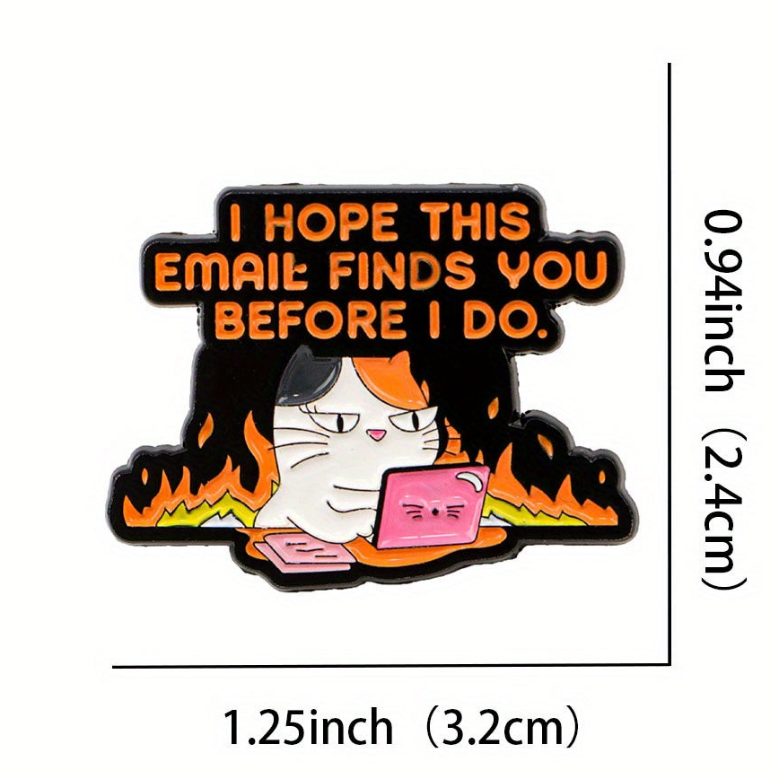 Mad Cat Enamel Pin – Fed-Up Feline Metal Badge
