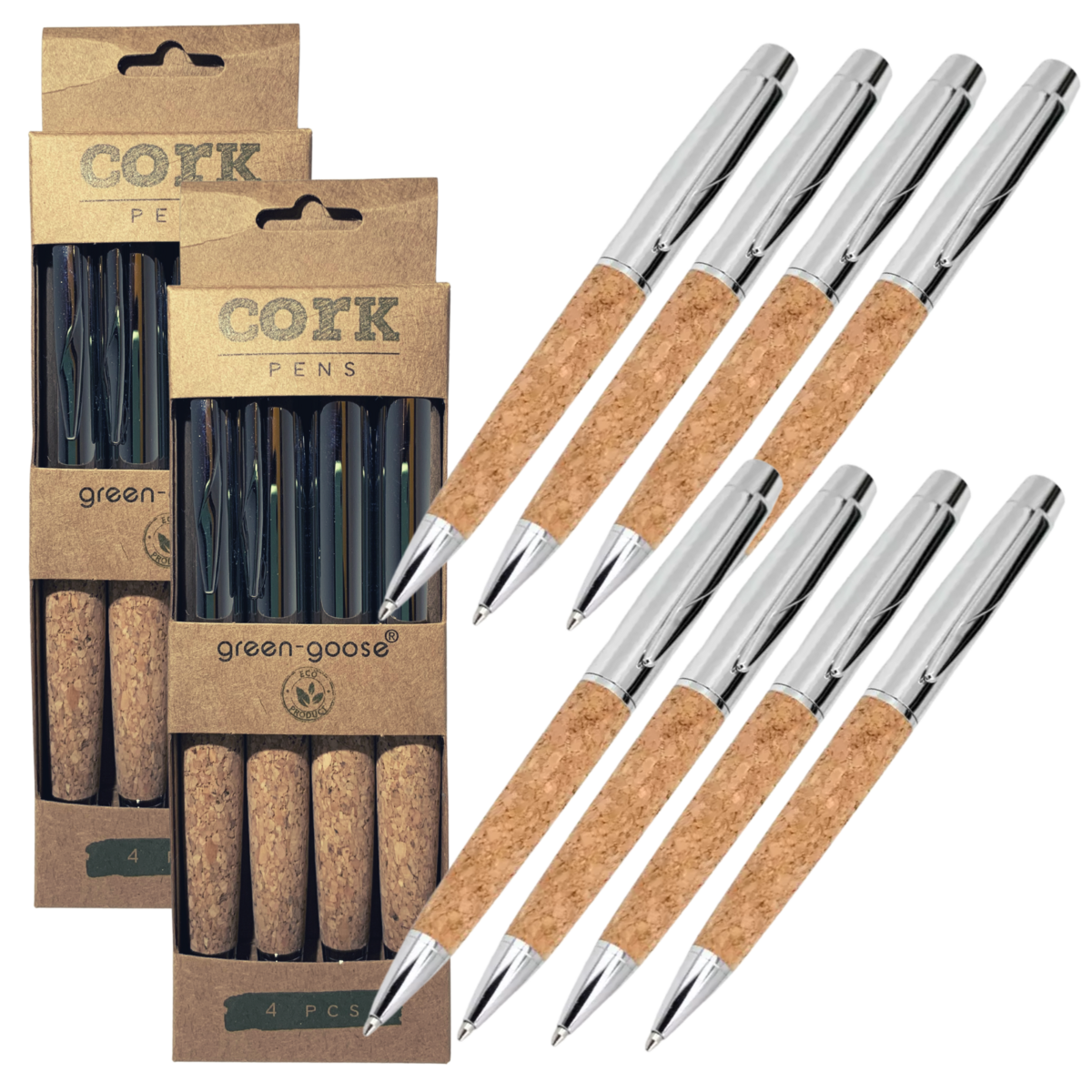 Kurk Pen | 8 Stuks