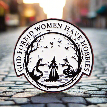 Coven Sisters Enamel Pin – Secret Hobbies Metal Badge